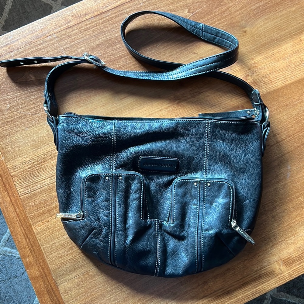 Stone Mountain Black Pebble Leather Bag - Picture 1 of 14
